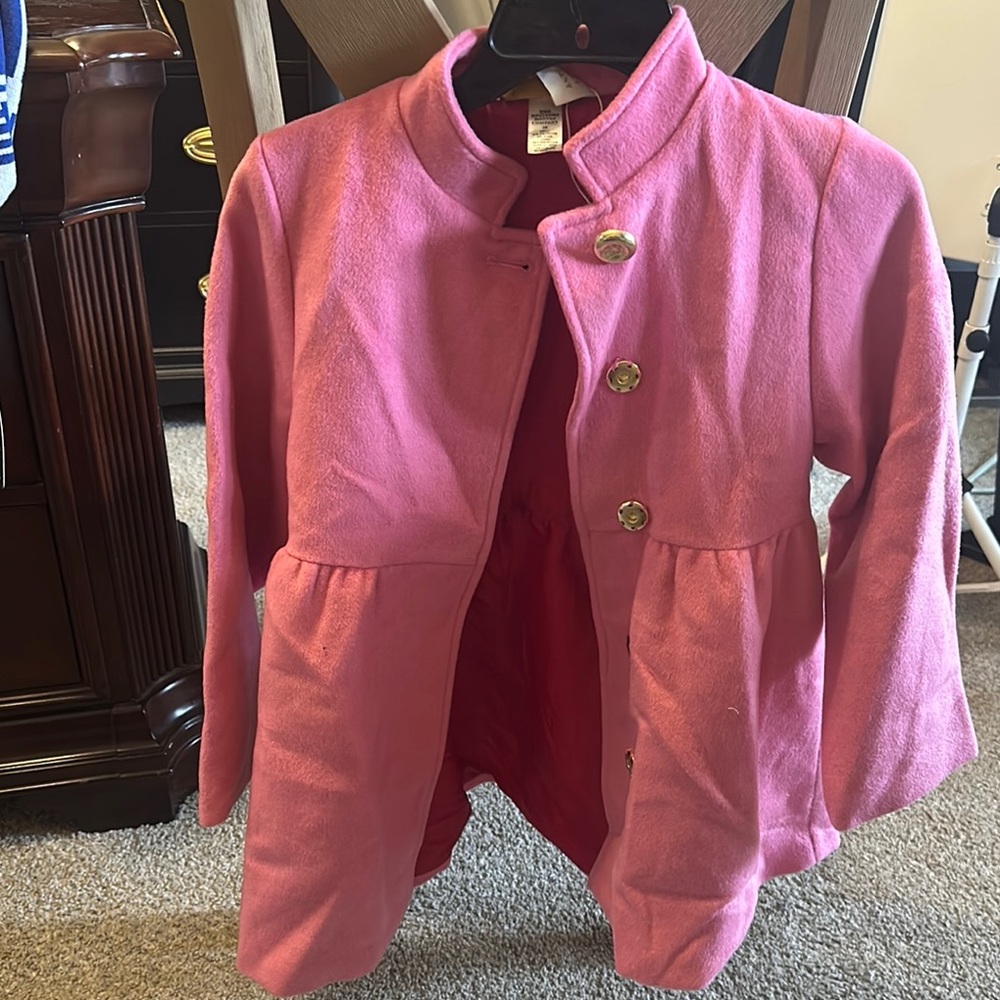 The Beaufort Bonnet Company Pink Pea Coat with Mandarin Collar